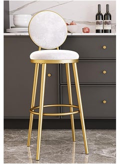 DubaiGallery Nordic Bar Chair Light Luxury Home Island Table Gold Bar Stool Modern Minimalist High Chair Bar Chair Back Bar Stool  - Image 2