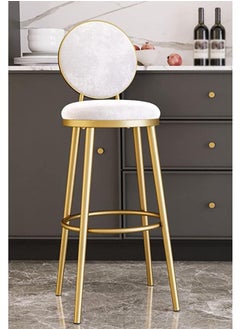 DubaiGallery Nordic Bar Chair Light Luxury Home Island Table Gold Bar Stool Modern Minimalist High Chair Bar Chair Back Bar Stool  - Image 3