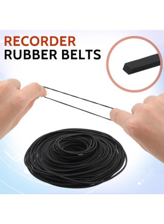 100pcs Recorder Rubber Belt 40-135mm Mix Square Cassette Tape Machine Belt Repair Assorted Belt for Recorder Walkman Repeater DVD Drive 1mm Width - view 3