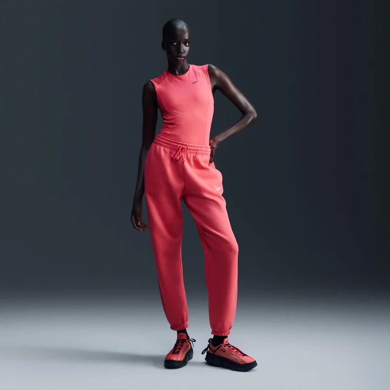 نايكي بدلة رياضية سبورتسوير فينيكس فليس بخصر عالي واسع للنساء