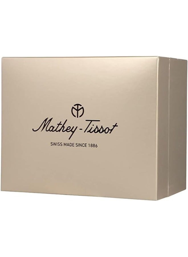 Mathey-Tissot ساعة ماتهي-تيسو أنكوندا كوارتز بقرص أبيض للرجال H791AI - Image 3
