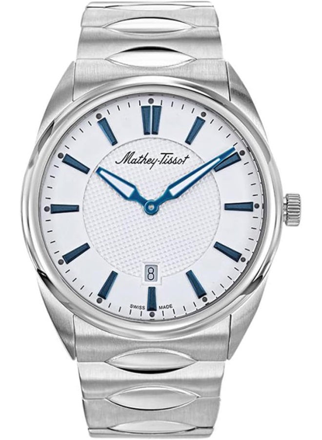 Mathey-Tissot ساعة ماتهي-تيسو أنكوندا كوارتز بقرص أبيض للرجال H791AI - Image 1