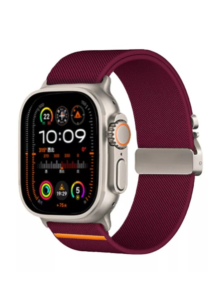 Generic - Sport Durable Rugged Watch Band Compatible with Apple Watch Ultra 1/2 49mm 46mm 45mm 44mm 42mm for Women Men Soft Stretchy Nylon Loop Strap,Parachute Style Buckle Straps for iWatch SE Series 10 9 8 7 6 5 4 3 2 1 SE - Image 1