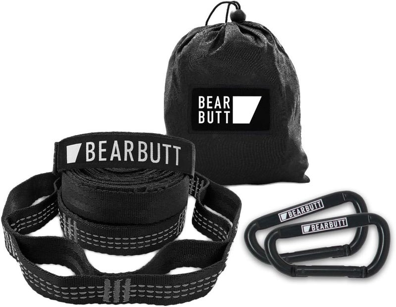 Bear Butt Kodiak Hammock Straps for Trees - 20 Feet Long, 40 Combined Loops - Holds 1000 Pounds - Camping Accessories With Carabiner - Image 1