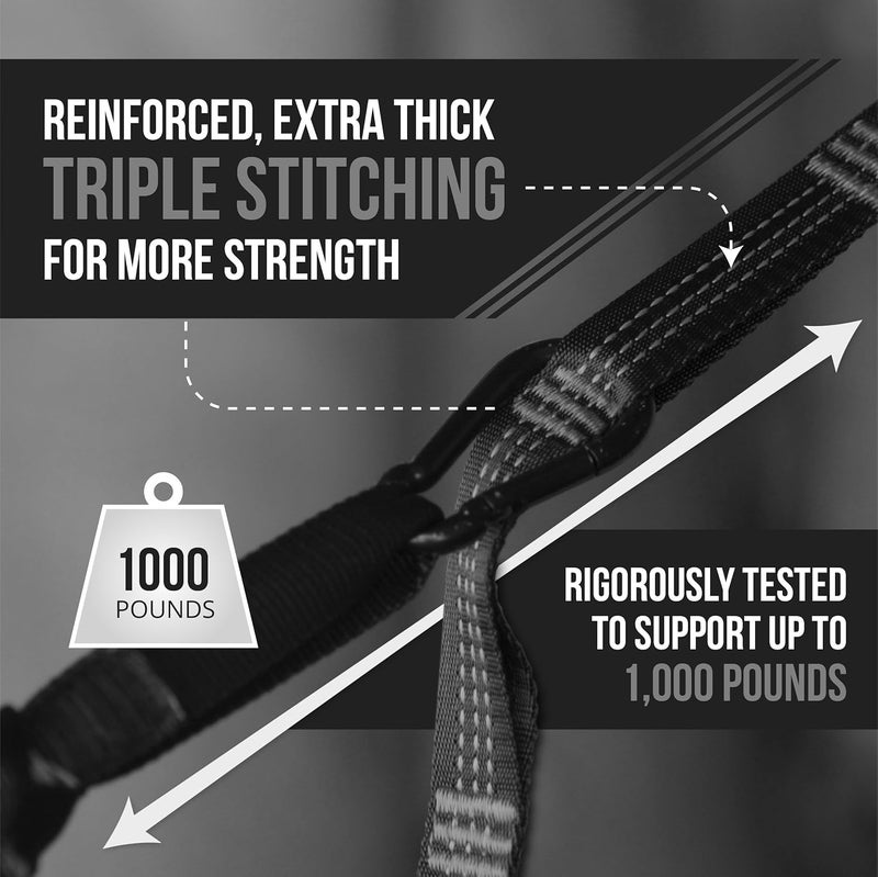 Bear Butt Kodiak Hammock Straps for Trees - 20 Feet Long, 40 Combined Loops - Holds 1000 Pounds - Camping Accessories With Carabiner - Image 3