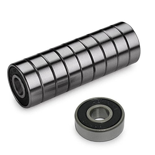 Z-FIRST Precision 608 RS ABEC 11 Bearings for Scooters,Longboards and Skateboards (Pack of 10 PCS) (Black) - Image 1