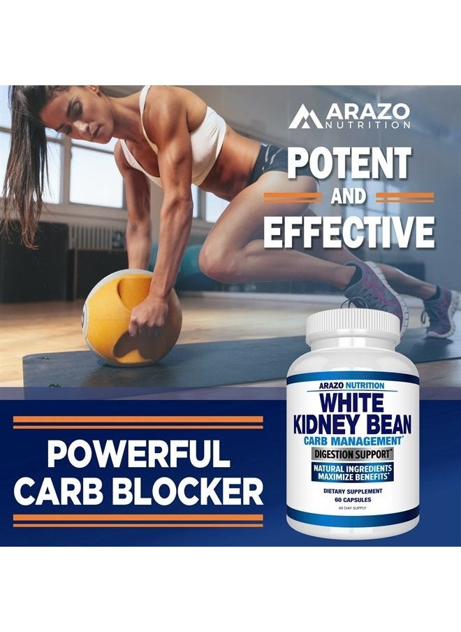 Arazo Nutrition White Kidney Bean Extract - 100% Pure Carb Blocker and Fat Absorber for Weight Support - Intercept Carbs  - Image 5