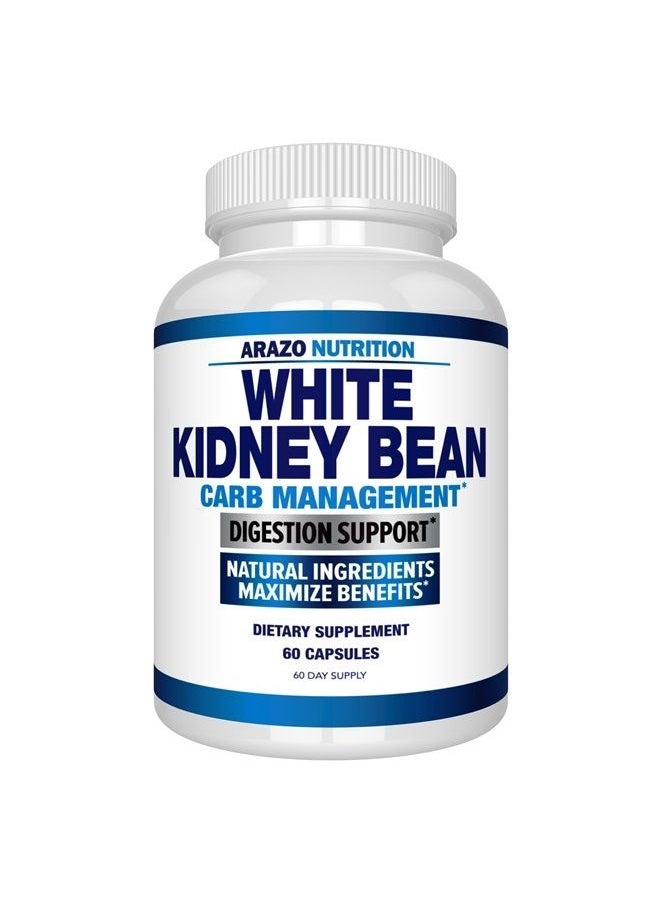 Arazo Nutrition White Kidney Bean Extract - 100% Pure Carb Blocker and Fat Absorber for Weight Support - Intercept Carbs  - Image 1