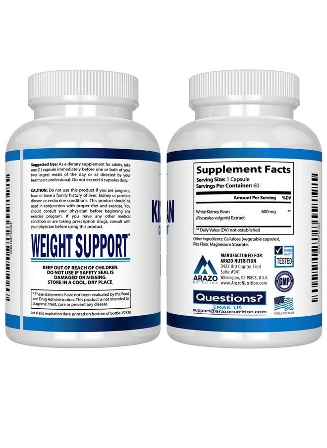 Arazo Nutrition White Kidney Bean Extract - 100% Pure Carb Blocker and Fat Absorber for Weight Support - Intercept Carbs  - Image 3