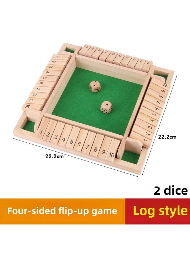 Digital Flip Card Game Chess Class Puzzle Area Toy Building Blocks Children's Board Games Mathematical Thinking Training Aged 3 To 6-Color:Green "pure Numbers On Both Sides"-Specifications:22.3*22.3*.3.5cm - Image 1