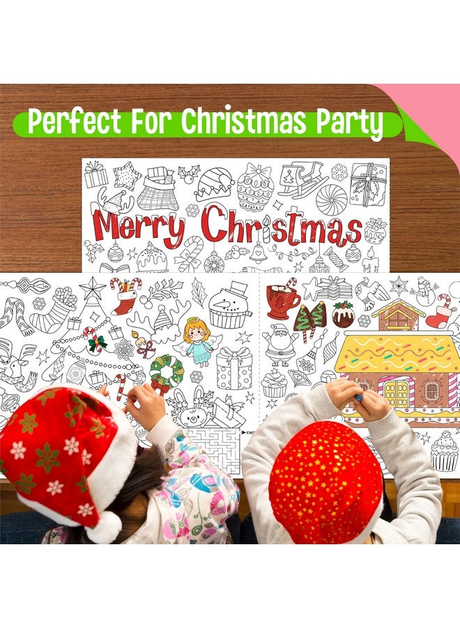 سبرايت جرو لفافة تلوين عيد الميلاد، ملصق تلوين كبير، ورق رسم لاصق بدون فوضى للأطفال الصغار، مقاس كبير 118 بوصة × 16 بوصة، لفافة رسم DIY للحوامل والهدايا والحفلات والجدران - Image 3