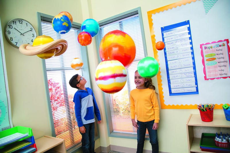 Fun Express Inflatable Solar System Model Kit - 10 Piece Educational Space Toys Set with Planets & Sun for Kids | Perfect for Science Classroom Decor, Space Themed Party Decorations & Bedroom Display - Image 3