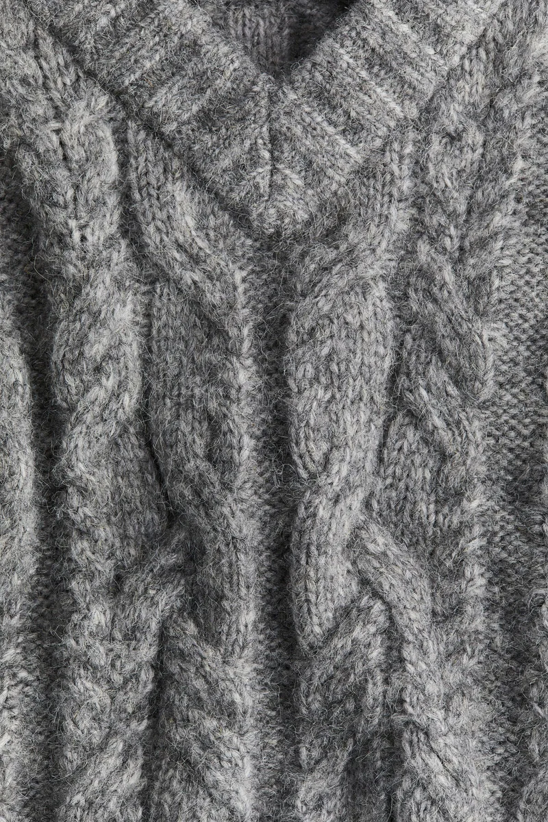 H&M V-neck cable-knit jumper