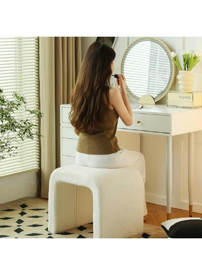 لوفت مسند قدم، مسند زينة، كرسي زينة، مقعد تغيير الأحذية، مسند قدم مبطن للمدخل لغرفة المعيشة، غرفة النوم، المدخل، بيج، بوليستر، خشب رقائقي-197331A - Image 1