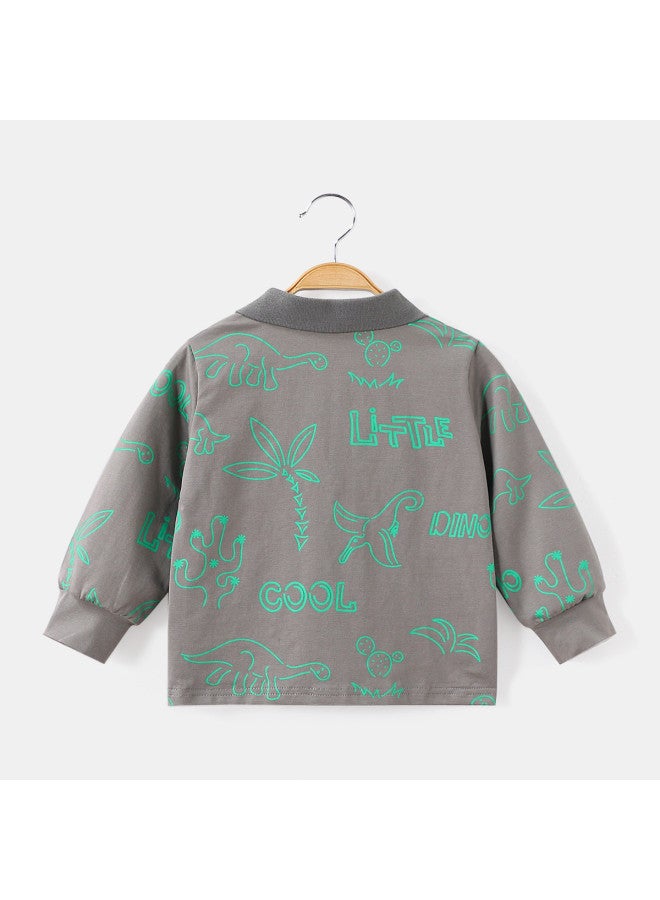 Boys' Baby Autumn Versatile Collar Top T-shirt - Image 4