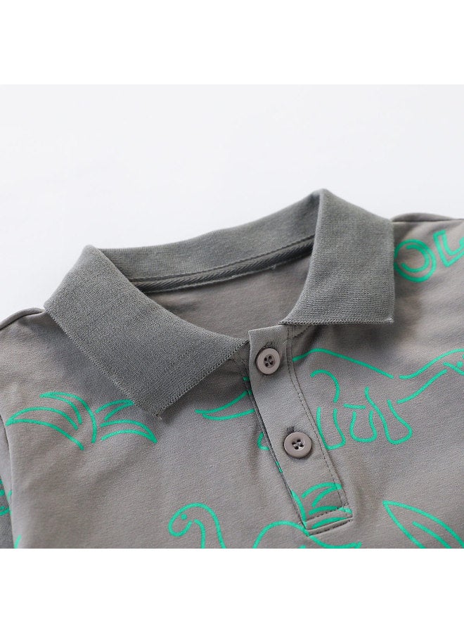 Boys' Baby Autumn Versatile Collar Top T-shirt - Image 5