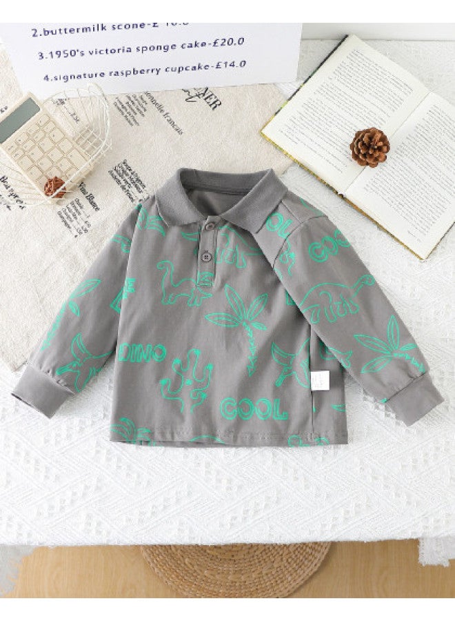 Boys' Baby Autumn Versatile Collar Top T-shirt - Image 1
