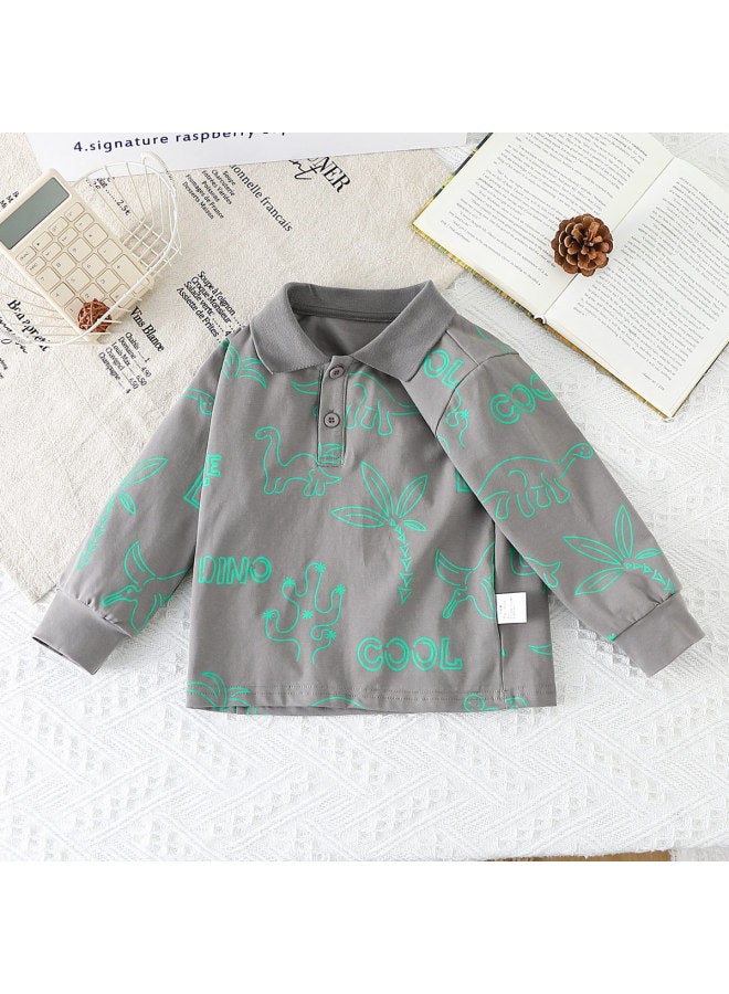 Boys' Baby Autumn Versatile Collar Top T-shirt - Image 2
