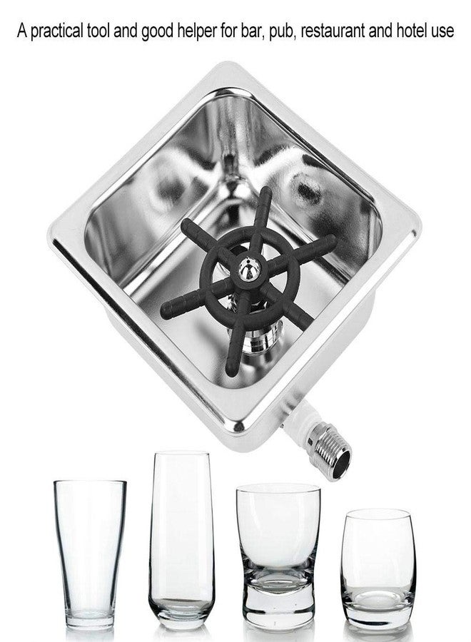 Jeffergarden Glass Rinser for Sink, Automatic Stainless Steel Cup Washer Cup Cleaner Sink Attachment for Home Kitchen Hotel Bar Restaurant - Image 3