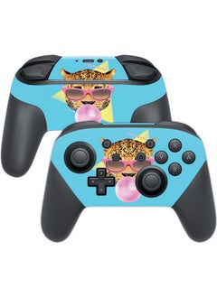 Mightyskins Skin Compatible With Nintendo Switch Pro Controller Bubble Gum Cheetah | Protective, Durable, And Unique Vinyl Wrap Cover | Easy To Apply, Remove, And Change Styles | Made In The Usa