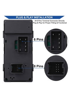 TLAXCA Driver Side Power Master Window Switch, Compatible with 2007-2013 Chevy Silverado Traverse HHR, GMC Sierra Yukon,Buick Enclave  Replace OE 20945129 25789692  - Image 4