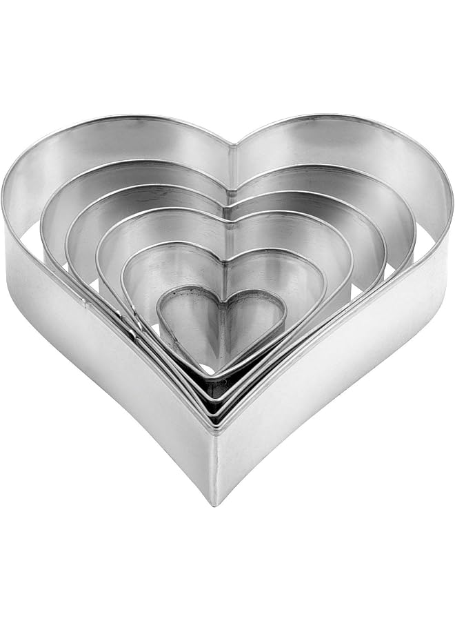 6-Piece Heart-Shaped Cookie Cutters|Kitchen Cooking Tools kids Pastry Cutter Sandwich Cookie Cutters Set Food Grade Cookie Cutter Mold for Kids Food Decoration