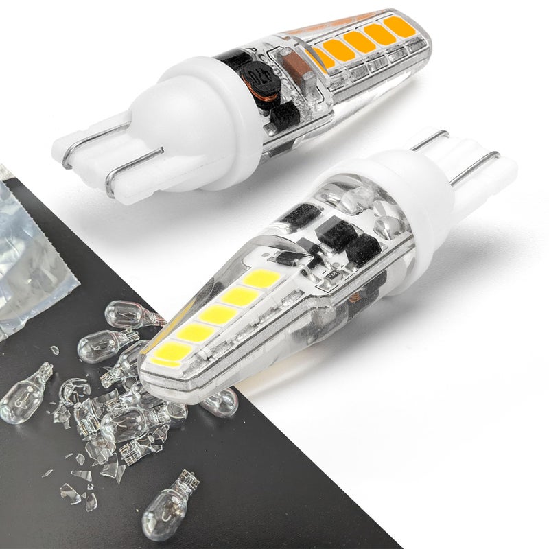 ALIDE 12 Volt Low Voltage Wedge Base Led Landscape Bulbs T5 T10 3W 300lm,T5 Malibu Path Garden Light Bulbs,921 922 912 194 168 T10 RV Camper Trailer Motorhome Marine Boat Dome Light,2700K Warm White,10 Pack - Image 3