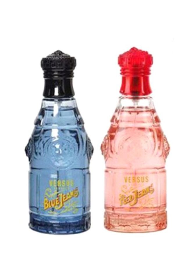 VERSACE 2-Piece Versace Gift Set Red Jeans 75 Ml, Blue Jeans 75ml - Image 1