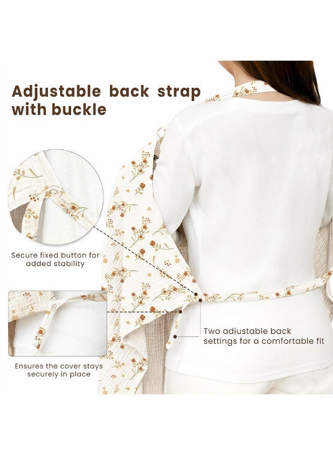 Premium Cotton Nursing Cover - Full Privacy Breastfeeding Apron for Moms - Breathable Baby Feeding Cover with Adjustable Strap - Multi-Use Stroller & Car Seat Canopy - Image 4