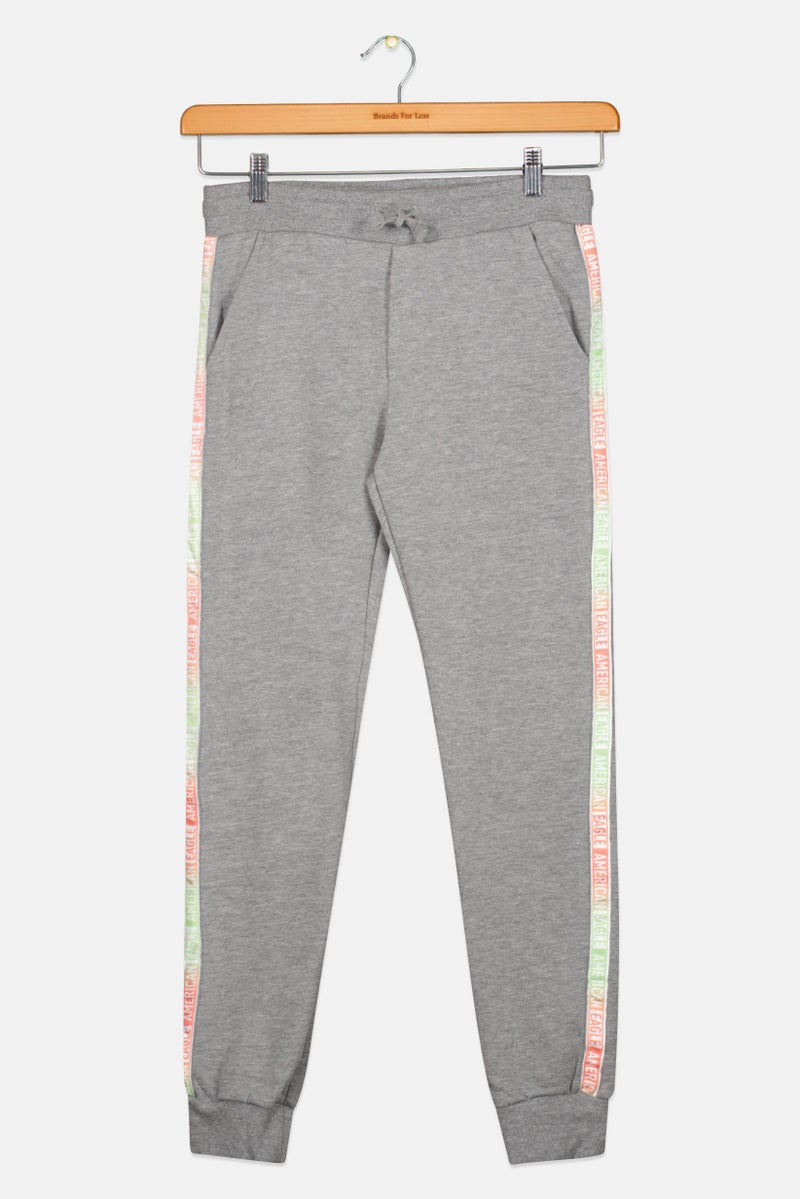 American Eagle Toddlers  Boy Drawstring Printed Sweatpants, Grey  - Image 1