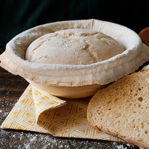 Patelai 10 Pcs Bowl Covers Reusable in 5 Size Stretch Cloth Fabric Elastic Food Storage Bowl Covers Bread Sourdough Lids for Proofing Food Fruits Leftover(Beige,Beige Style) - Image 2