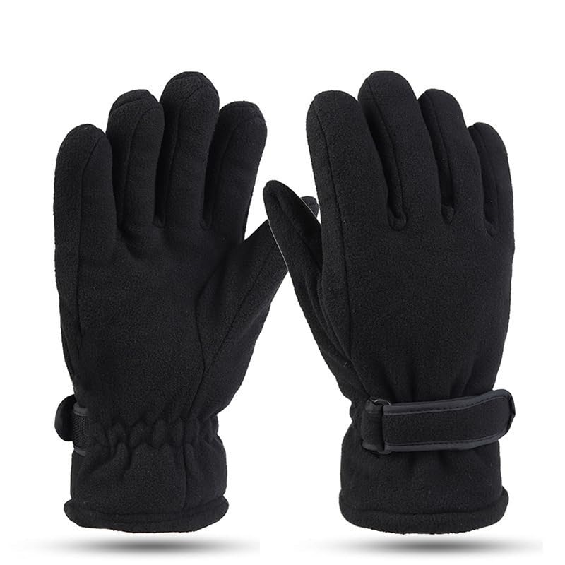 OVOY Men Winter-Polar-Fleece-Driving-Gloves Soft Warm Double-layer Windproof Cold-Weather Gloves for Riding Sport Outdoor - Image 1