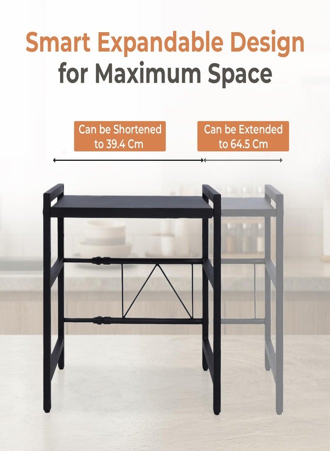 Home Essentials HomeEssentials Kitchen Adjustable Standing Shelving Rack, Multi-Layer Storage Organizer, Heavy Duty Metal Rack for Kitchen Countertop, Pantry, Microwave Oven & Spice Storage - Image 4