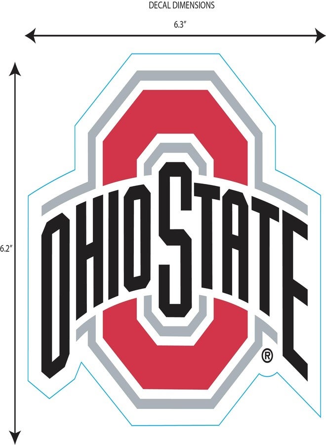 Siskiyou NCAA Siskiyou Sports Fan Shop Ohio State Buckeyes Auto Decal 8 inch sheet Team Color - Image 4