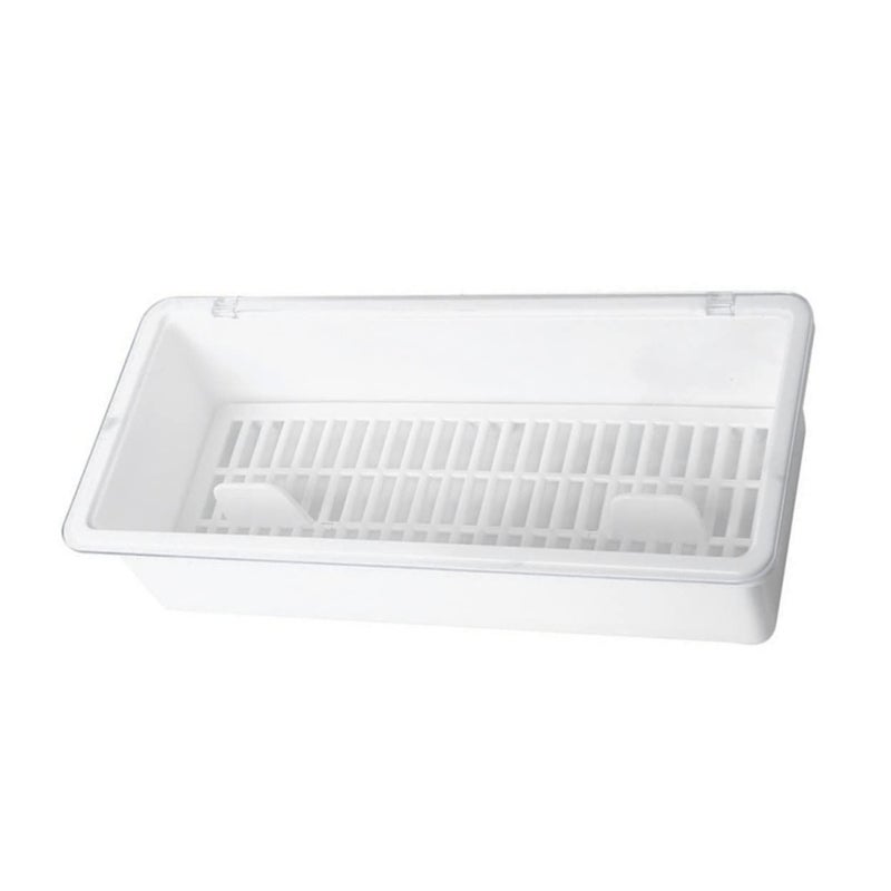 White Chopsticks Holder Box With Drainage Dining Table Accessory Silverware Organizer - Image 2