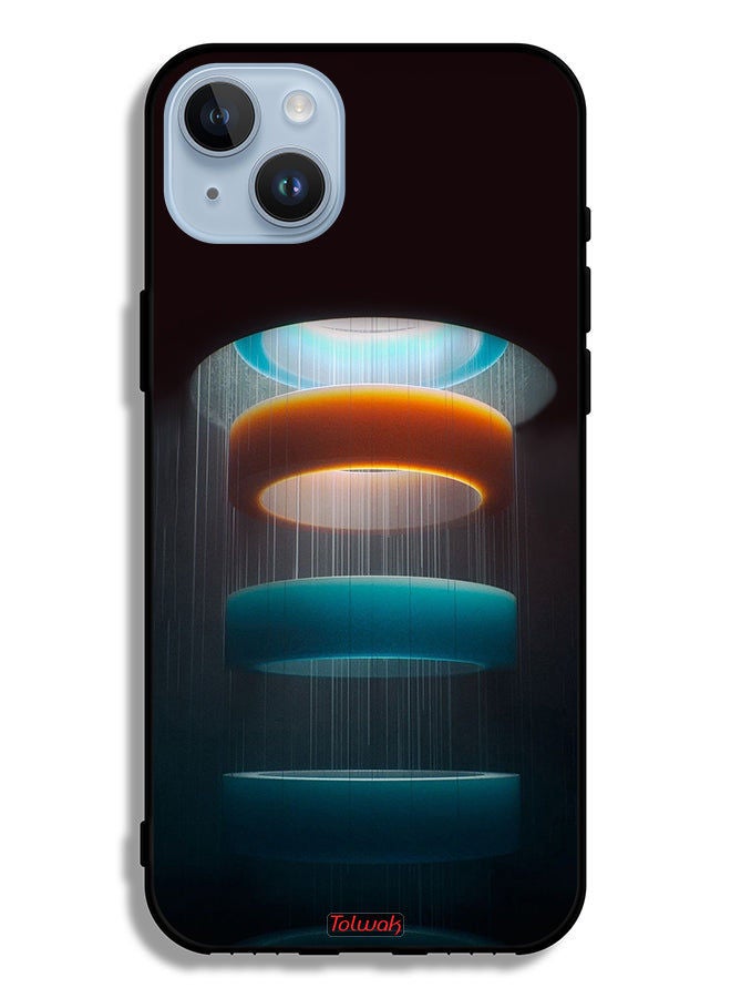 Tolwak حافظة حماية آبل آيفون 14 بلس بنمط حلقات فني - Image 2