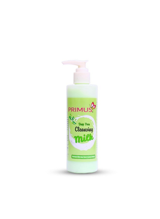 Primus AloeVera Cleansing Milk Enriched With AloeVera & Lemon Extracts | Ultra Clean & Refreshing | Cleansing Milk For Face Makeup Remover | 250 ml - Image 1
