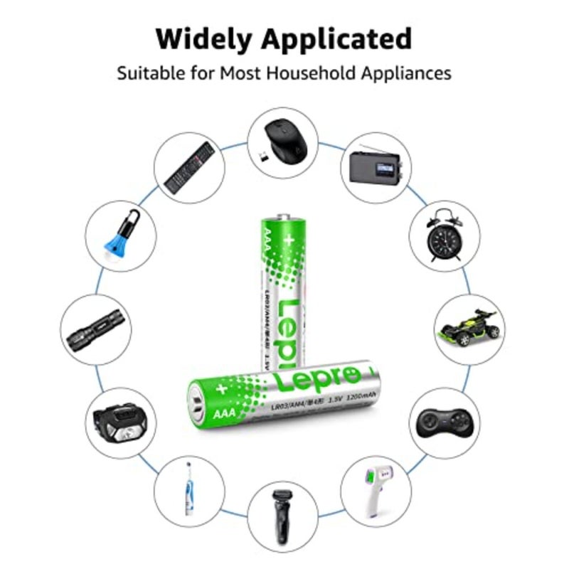 AAA Alkaline Batteries 100 Pack, 1200mAh Triple A Battery with Anti-Leakage Technology, High Capacity, Long Lasting Power, 1.5 Volt LR03 MN2400 AAA Battery Pack for Clocks Remotes Mouse Torch - Image 5