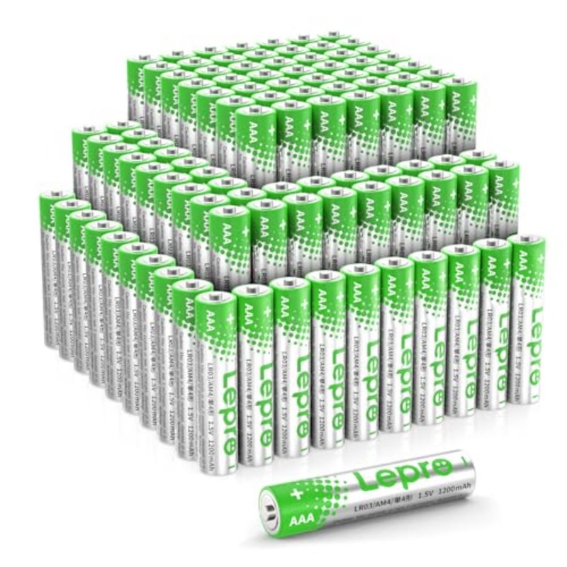 AAA Alkaline Batteries 100 Pack, 1200mAh Triple A Battery with Anti-Leakage Technology, High Capacity, Long Lasting Power, 1.5 Volt LR03 MN2400 AAA Battery Pack for Clocks Remotes Mouse Torch - Image 1