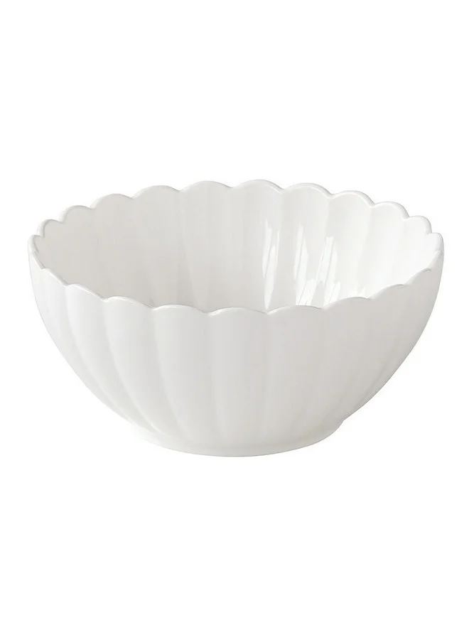 Easy Life Lightweight and Durable Round Porcelain Salad Bowl White 12cm R2908#LIFW