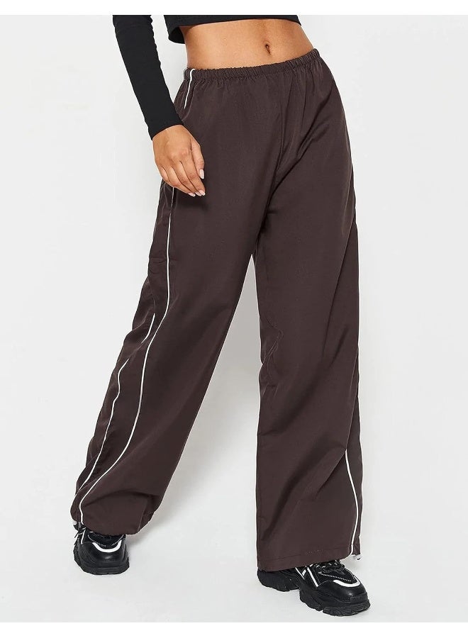 Springrain Womens Baggy Y2K Track Pants Parachute Pants Elastic Waist Sweatpants - Image 1