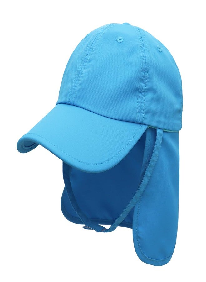 Ducclucc Toddler Sun Hats with Neck Flap Kids Sun Hat with Sun Protection for Fishing Hiking Beach (Sky Blue) - Image 1