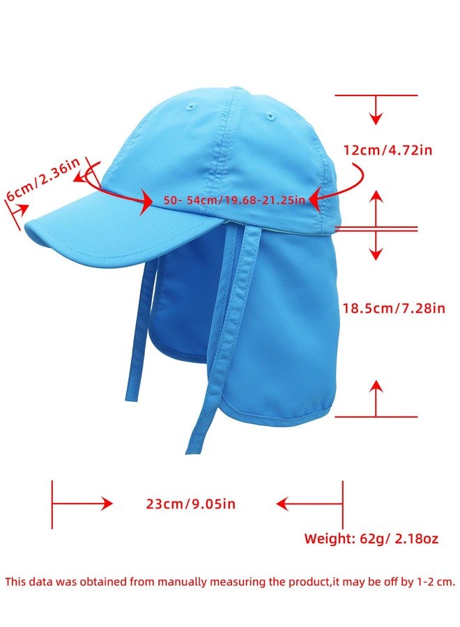 Ducclucc Toddler Sun Hats with Neck Flap Kids Sun Hat with Sun Protection for Fishing Hiking Beach (Sky Blue) - Image 5