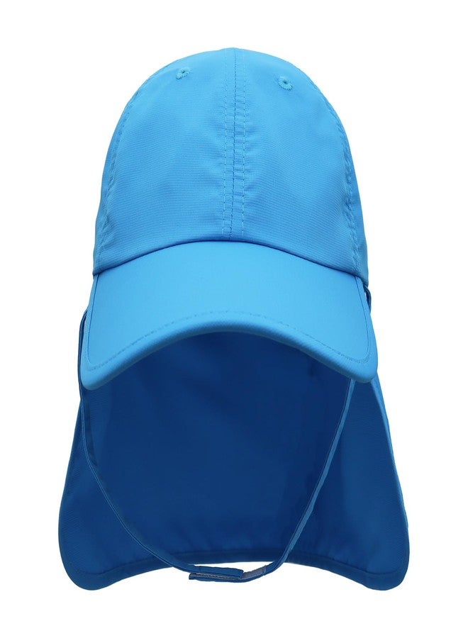 Ducclucc Toddler Sun Hats with Neck Flap Kids Sun Hat with Sun Protection for Fishing Hiking Beach (Sky Blue) - Image 2