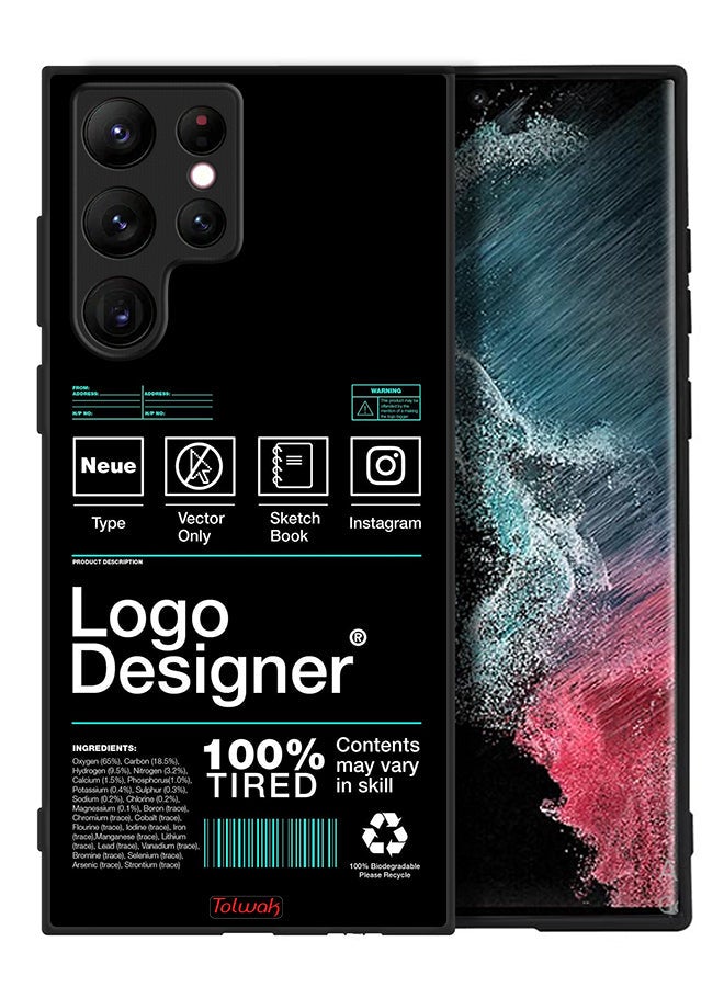 Tolwak Samsung Galaxy S22 Ultra 5G Protective Case Cover Logo Designer Sticker - Image 2