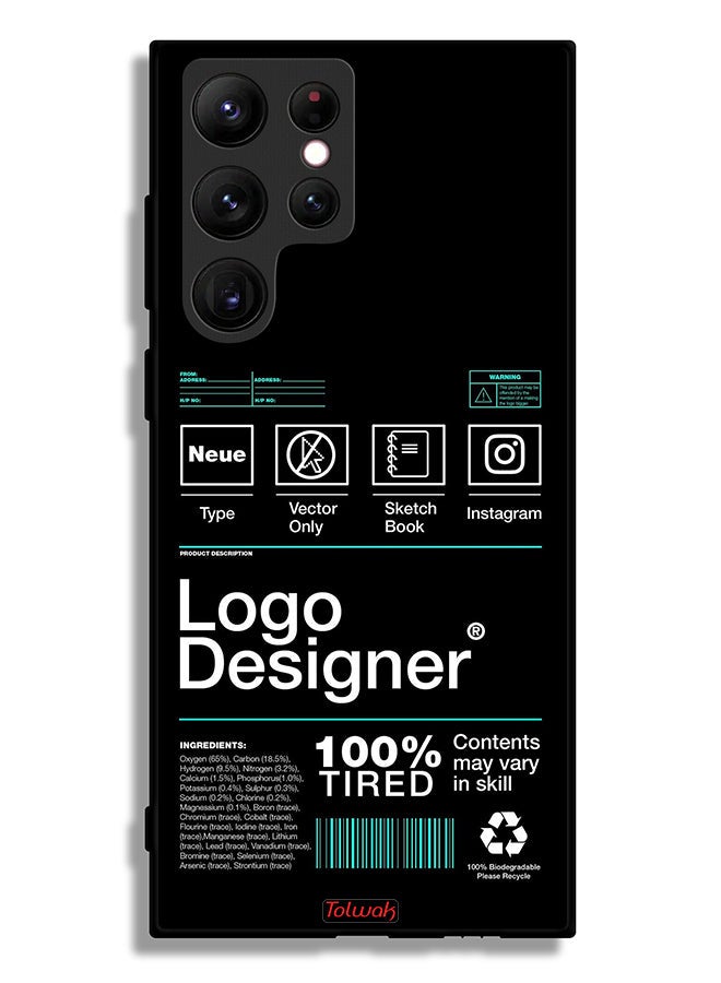 Tolwak Samsung Galaxy S22 Ultra 5G Protective Case Cover Logo Designer Sticker - Image 3