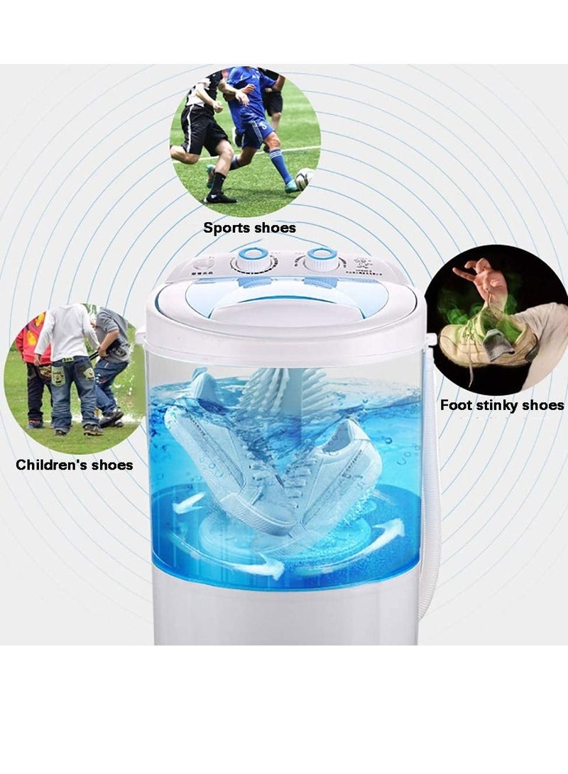 NB NORTH BAYOU Shoe Washing Machine Small Household, Portable Lazy Washing Machine, 360° Cleaning, 10 Minutes Fast Cleaning, Safe Material Does Not Hurt Shoes Blue/White - Image 2