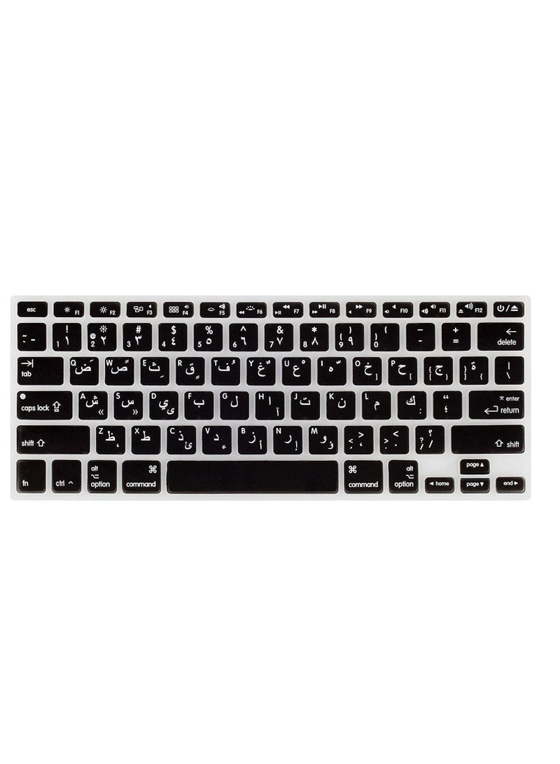 Arabic English Keyboard Cover For Apple MacBook Pro Air Retina 13 /15 Inch US Layout Black - Image 1