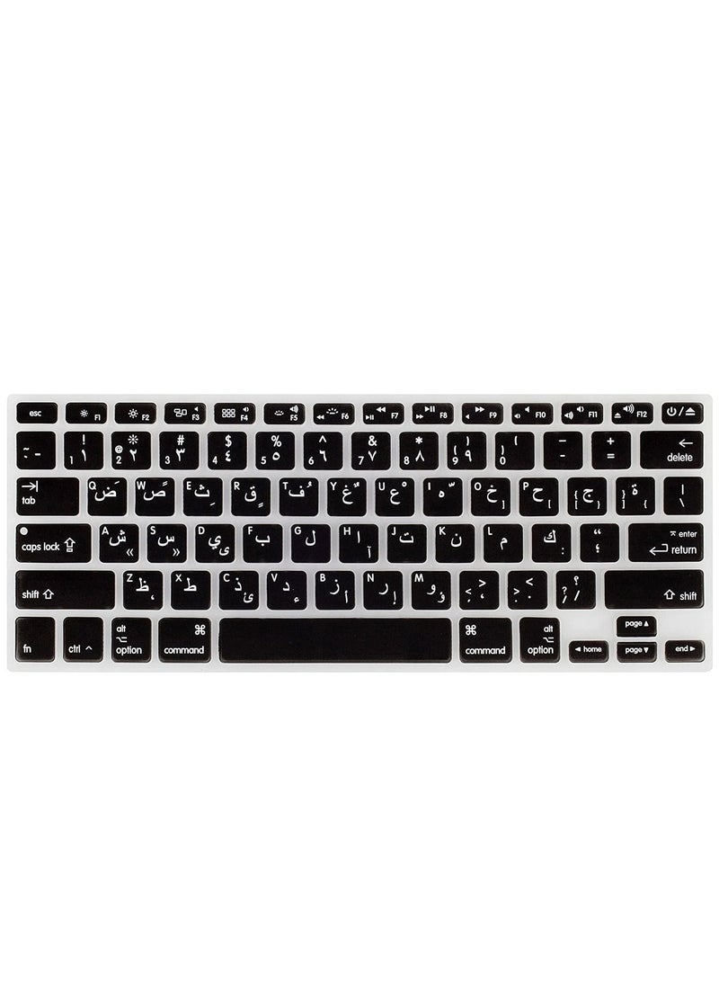 Arabic English Keyboard Cover For Apple MacBook Pro Air Retina 13 /15 Inch US Layout Black - Image 4