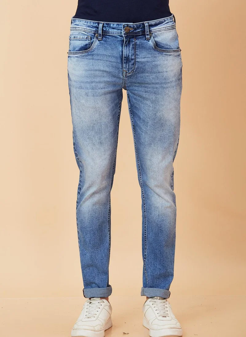 Men Slim Fit Clean Look Heavy Fade Jeans